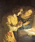 Gerrit van Honthorst Adoration of the Child painting